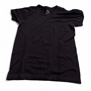 Athleta Girl Black Athletic T Shirt Short Sleeve Crew Neck Kids Size M